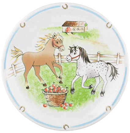 Seltmann 001.716557 Timeless Porzellan Frühstücksteller, Rund, Compact Kinderserien Dekor, Bunt, 19cm Durchmesser