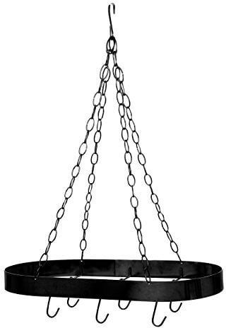 Premier Housewares Oval Ceiling Rack, Matt Black