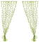 per Finestre Porta Trasparente Ricamate Fogli Verde 100x270cm (1 )