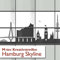 Kreative Sichtschutzstreifen - Motiv Hamburg Skyline 1A PVC Qualität 4 Streifen (2er Pack) - SIE KAUFEN Hier DIREKT BEIM Hersteller -