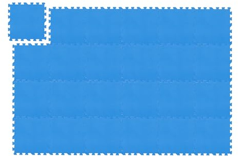 Relaxdays Bodenschutzmatte 48er Set, blau