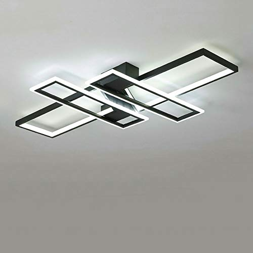 BEHWU, LED-Deckenleuchte, Weiß, Schwarz, 90 Cm (6580 Lumen), 120 Cm (8120 Lumen), Acryl-LED-Deckenleuchte, Geeignet Für Schlafzimmer, Esszimmer, Küche, Wohnzimmer