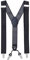 MASADA Hosenträger für Herren mit robusten Clips stufenlos verstellbar 3,5 cm breit und bis zu 195 cm Körpergröße Schwarz-grau mit Karos