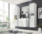 Ensemble de meubles de salle de bain Montréal XL, ensemble de meubles de salle de bain, lavabo inclus, armoire basse, armoire haute, meuble de lavabo, miroir (blanc brillant)