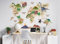 Osomhome Dino Wandtattoo Weltkarte Dinosaurier (160x100cm) | World Map Wall Decoration Wandsticker | Dino Deco Kinderzimmer Junge & Mädchen | Wandaufkleber Wandbild Kinderbilder os5076
