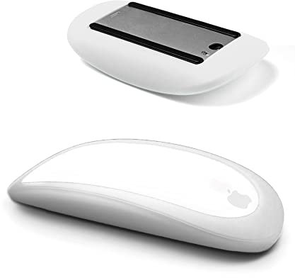 IRAINSUN Custodia in silicone per Apple Magic Mouse 1 e 2, a prova di caduta, antipolvere, ultra sottile, colore: bianco