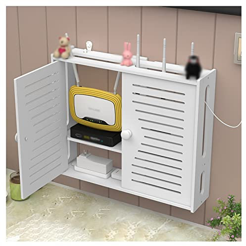Wireless Router Storage, Foamboard Box, Router Fences WiFi Wall Hanging Multimedia Decorative Cover, Wall Shelf Large