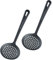 Westmark 2 Schaumlöffel/Schöpf-/Abseihlöffel, Hochhitzebeständig bis 270 °C/ 518 °F, Länge: 32,2 cm, Gentle Plus, Schwarz, 285022E5