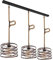 GLOBO LED Pendelleuchte Hanfseil Retro Vintage Wohnzimmerlampe Industrie Style Pendelleuchte, rostfarben, 3x E27 Filament LED warmweiß, LxBxH 115x28x120 cm