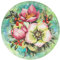 Ideen mit Herz Diamond Painting Fensterbild | doppelseitiger Druck | Ø18,3 cm | inkl. Diamond Painting Steine, Werkzeug und Zubehör (Christrosen)