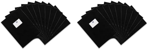 Oxford Heftumschlag A4, Bast, mit Beschriftungsetikett, schwarz, 10 Stück (Packung mit 2)