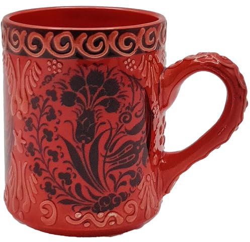 Tazza Bicchiere Boccale Artigianale in Ceramica Turca - Eleganza e Tradizione Etnica 0907241510 Marocco Tunisia Etnico del Mondo