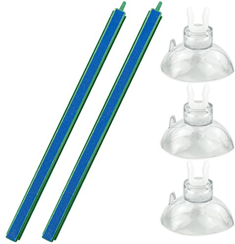 2pcs Air Stones for Fish Tanks,Fish Tank Air Stone,12inch 30cm Air Stone Bar Bubble Diffuser Oxygen Tube Hook Bubble Release Diffuser Bar Bubbler Strip Airstones Air Pumps Fish Tanks Aquariums