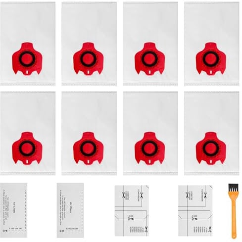 8Packs FJM Vacuum Dust Bags Compatible with 3D Miele Hoover Bag Replacement for Complete C1,Compact C1,Compact C2,S246i-S256i,S300i-S381,S500-S558,S700-S799, S4000-S4999,S4,S6000-S6999,S6 Model