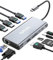 HUB USB C Adaptateur 11 en 1,Mulitport Adaptateur USB C avec 4K-HDMI, VGA, USB 3.0, Type C PD, Ethernet, Lecteur de Carte SD/TF, AUX 3,5 mm, Docking Station Compatible avec MacBook Pro/Air