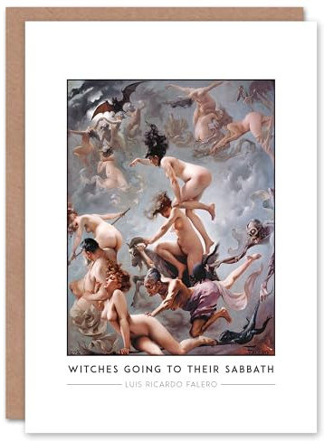 Artery8 Luis Ricardo Falero Witches Going To Their Sabbath Greeting Card – Mystical Fantasy Art Note Card
