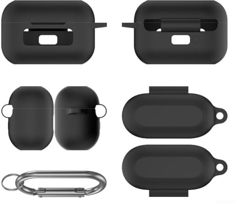 Protective Silicone Case for TOZO NC9 Wireless Earbuds Safeguard Against Damage in Daily Activities (Black)