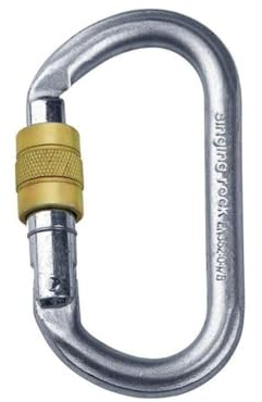Stahl Oval-Karabiner Schraubverschluß - KeyLock von SINGING ROCK