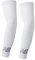 New Balance Unisex Outdoor Sports Compression Arm Sleeves, Arm Warmer, Black and White (1 Pair)
