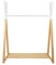 Puckdaddy - Kleiderständer Kinder Hugo 115x50x142 cm freistehend -Kleiderstange aus Kiefer Massivholz im Tipi-Design Naturweiß - Moderne Holz Kindergarderobe mit Ablage für Baby- & Kinderzimmer