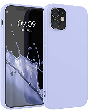 kwmobile Housse Compatible avec Apple iPhone 12 / iPhone 12 Pro Coque - Housse de téléphone Protection Souple en Silicone - Violet Pastel