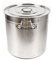 350 mm Dampf Kochtopf, 35L Edelstahl Suppentopf Topf mit Deckel Höhe Edelstahl Dampfgarer Küche Edelstahl mattiert, unbeschichtet, backofengeeignet