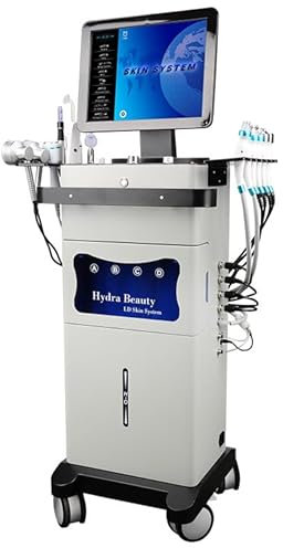 Hidrógeno y oxígeno Máquina limpieza de la piel y poros Hydra Dermabrasion máquina de eliminación de arrugas con análisis de la piel Rejuvenecimiento de la piel