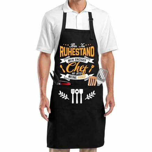 Tarklanda Delantal de Cocina para Jubilados, Regalo para Jubilados para el día del Padre, cumpleaños