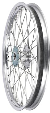 Speichenrad 1,6 x 19 für Scheibenbremse, Alufelge poliert, eloxiert + Edelstahlspeichen - Simson S53OR, S83OR
