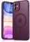 Magnetic Case for iPhone 11 6.1-Inch Compatible with MagSafe, Translucent Matte Back Slim Shockproof Phone Cover for iPhone 11 (Wine Red)