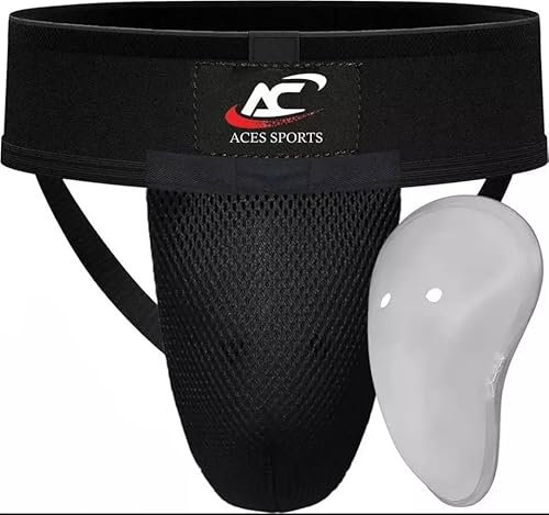 Groin Guard boxing by ACES, Boxing Jockstrap, kickboxing groin guard, MMA groin (M)