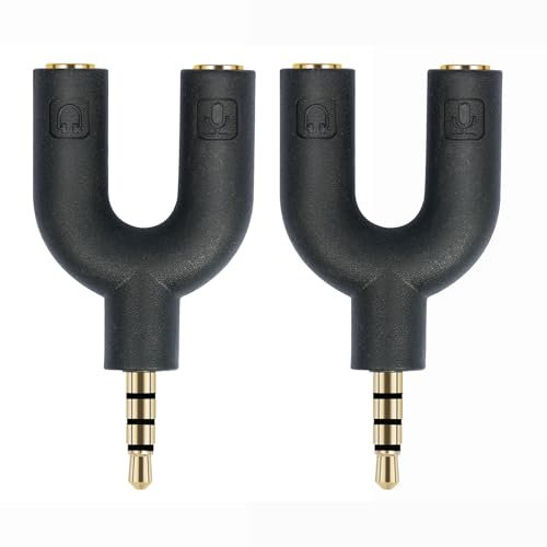 XuQiZZpp 35mm Cavo Adattatore Per Telefono Computer 3.5mm TRRS Cuffie E Microfono Splitter Adapter 2PCS Trrs Splitter
