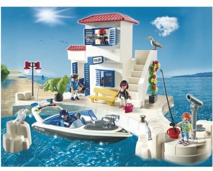 PLAYMOBIL 5128 - Hafenpolizei mit Schnellboot