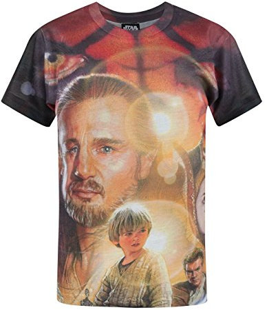 Star Wars Phantom Menace Sublimation Boy's T-Shirt White