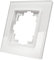 McPower | Glas-Rahmen Flair | 1-fach | weiß | 90x90 mm | IP20 | für Unterputz-Schalter & Steckdosen | modernes Design