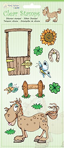 JEJE Clear Stamps Pferd, Kunststoff, 24,3 x 11 x 0,3 cm