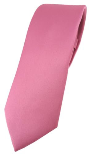 TigerTie Cravate fine unie - Largeur de la cravate : 5,5 cm, Rose clair., Taille Unique