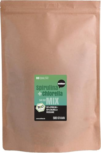 Wohltuer Bio Spirulina + Chlorella Mix, Tabletten, 500 g | Schonend verarbeitete Bio-Algen in Rohkostqualität, vegan, ohne Zusätze und Presshilfen