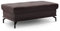Cavadore Sitzhocker Castiel / Moderner Polsterhocker mit Füßen in Satin-Optik / 138 x 48 x 71 / Webstoff, Dunkelbraun