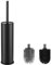 BVL Brosse WC et Support Noire Brosse de Toilette en Silicone avec 2 Têtes de Brosse pour la Salle de Bain, Ronde
