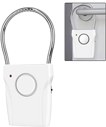 Elebinke Door/Window Sensor with 120db Alarm Audible up to 500 Ft (150M) Touching Vibration Triggered Security Alarm for Travel, Hotel, Apartment, Home Security