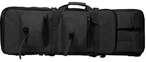 DFANCE wasserdichte Gewehrtasche 2 Langwaffen,Taktische Waffentasche Armee Airsoft,Taktische Gewehrtasche Doppel,Langwaffentasche Futteral,for Lagerung und Transport,Schwarz,85cm/33.4in