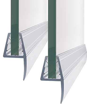 2 Stück 80cm Ersatzdichtung Wasserabweiser einstellbare Duschdichtung Spritzschutz Bad Dusche 4 mm/ 5 mm/ 6 mm für Glastür Duschtüren Duschwand Badewanne Duschkabine
