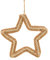 Christbaumschmuck Stern 15cm x 1 Stück Jute Deko Weihnachtsschmuck Boho Dekoanhänger Natur braun