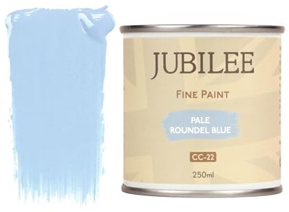 Guild Lane Jubilee Furniture Paint – Upcycle & Transform Wood, Metal & Glass – Soft Sheen Finish for Indoor & Outdoor – Durable & Easy to Apply Multi-Surface Paint (Pale Roundel Blue, 250ml)