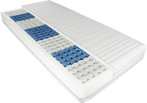 AM Qualitätsmatratzen Orthopädische 7-Zonen Taschenfederkernmatratze 90x190 cm - H3 Matratze - Made in Germany