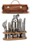 DUEBEL Barkeeper-Set, professionelles 24-teiliges Mixology-Bar-Werkzeug-Set, mit Reise-Barkeeper-Tasche und stilvollem Bambusständer, perfekt für ein tolles Mix-Erlebnis