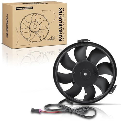 Frankberg Ventola di raffreddamento Ventola Radiatore ad acqua Compatibile con Golf VI 5K1 1.4L Golf V 1K1 1.4L Golf VI 5K1 1.6L Golf V Variante 1K5 1.4L Golf V Variante 1K5 1.9L Replace# 97VW15150DA