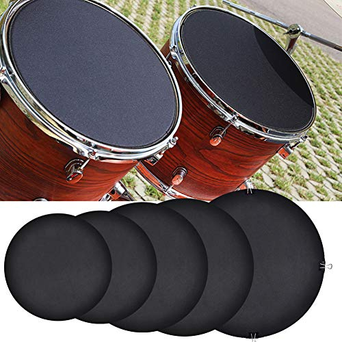 Pad Drum Kit Schalldämpfer Pads 10 Stück Mute Schalldämpfer Trommeln Übung Pad Bass Drums Leiser Sound Off Black