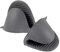 Guantes de Silicona para Horno,2 Pcs Silicona Mini Manoplas Horno Silicona Guantes Horno Mini Guantes Silicona para Hornear,cocinar,Asar a la Parrilla(Gris)